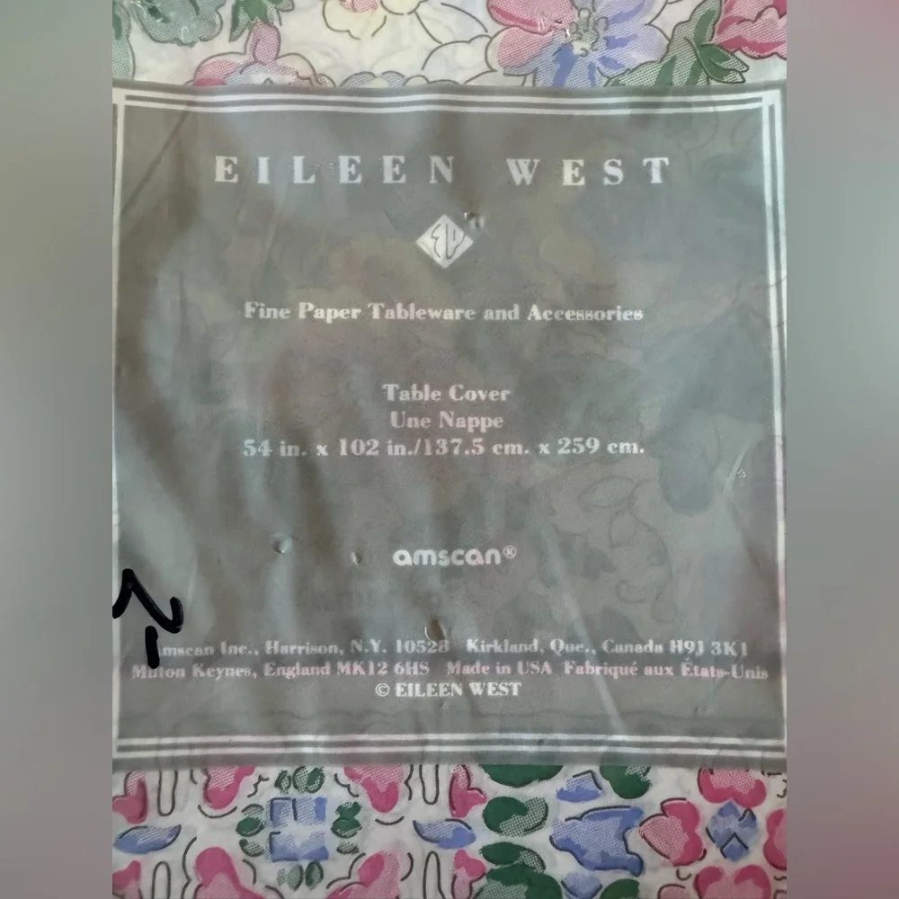 Vintage Eileen West floral table cover